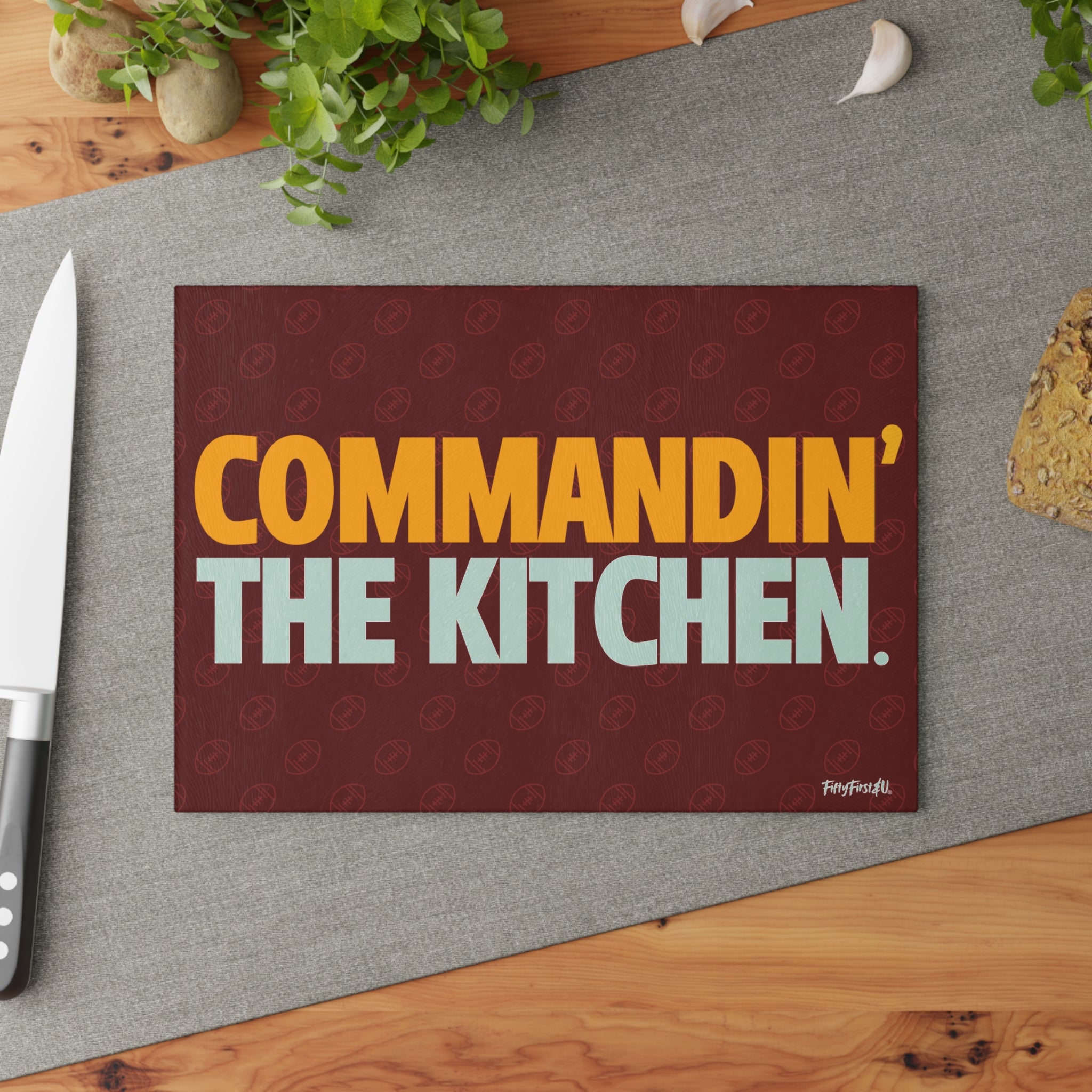 COMMANDIN' THE KITCHEN CUTTING BOARD