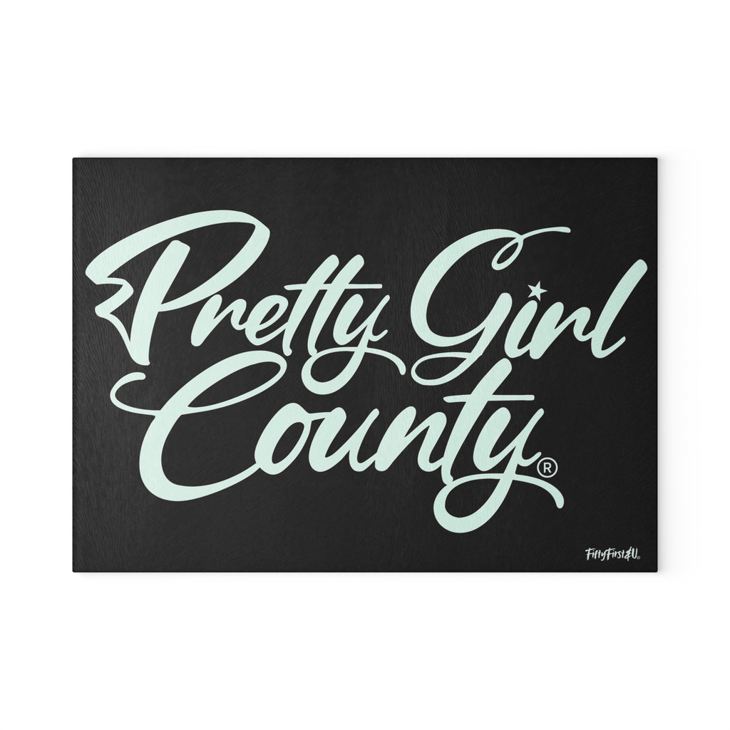 PRETTY GIRL COUNTY CUTTING BOARD