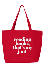 READING BOOKS TOTE BAG