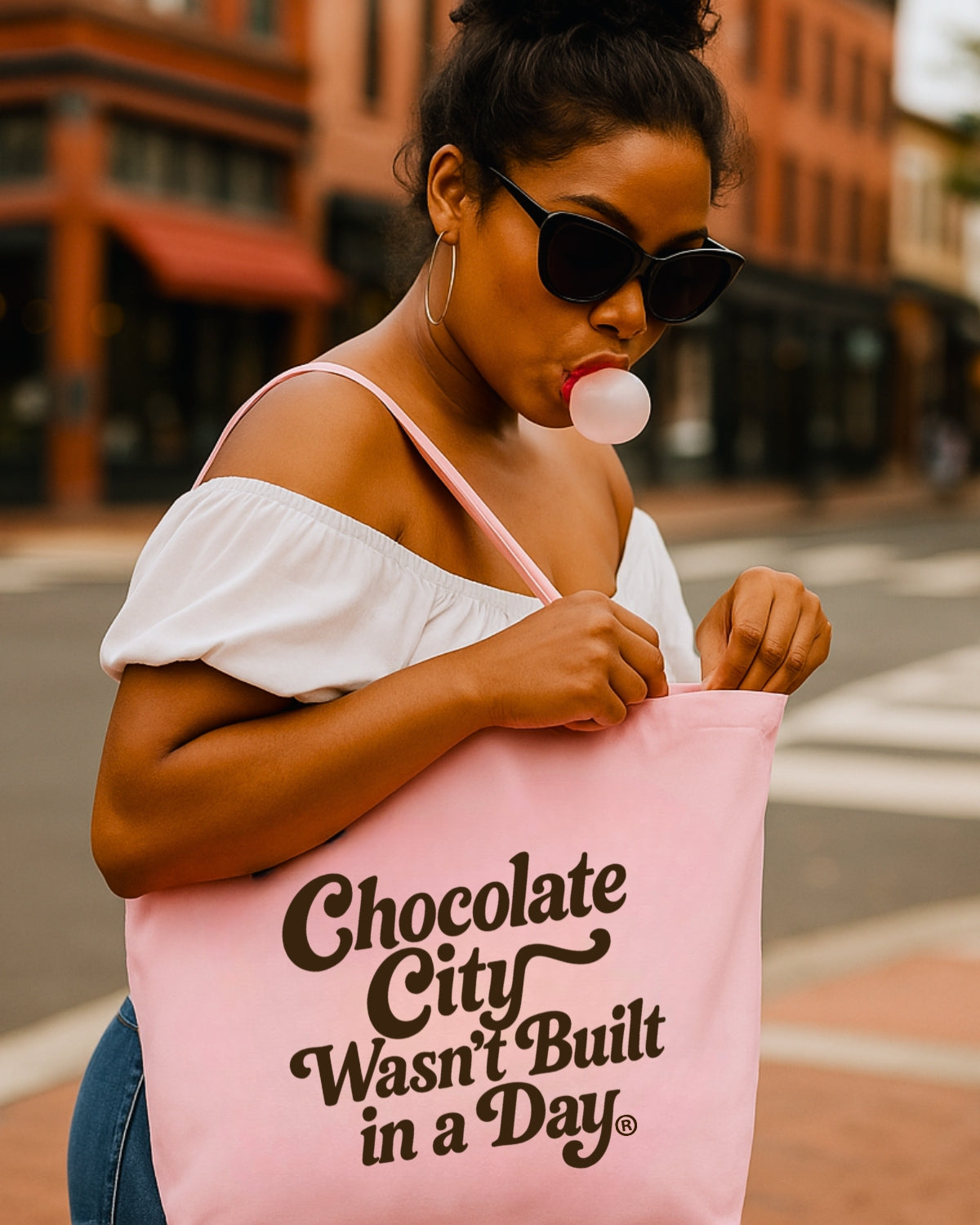 CHOCOLATE CITY TOTE BAG