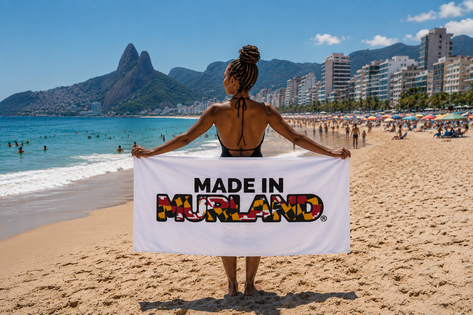 MADE IN MURLAND BEACH TOWEL