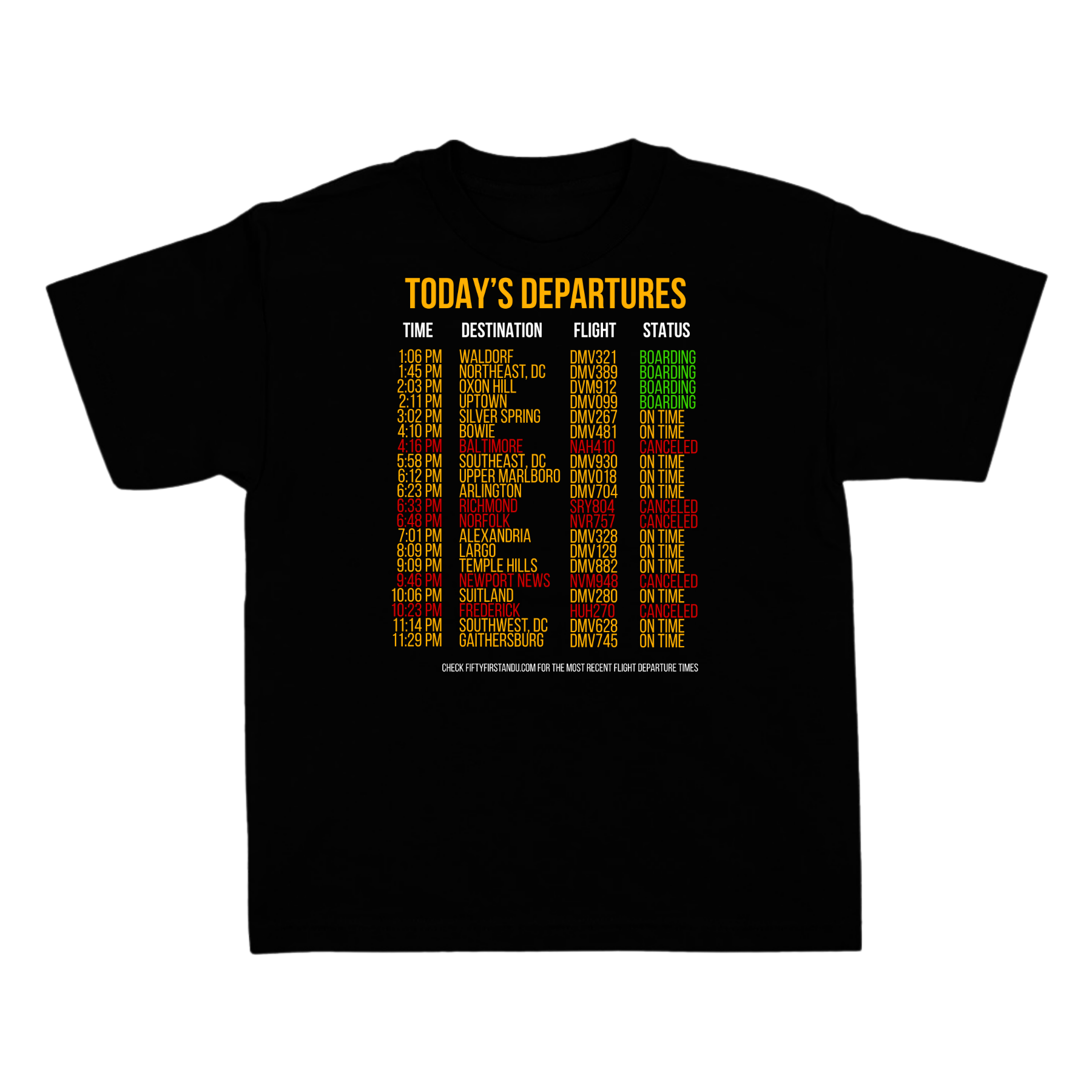 DMV AIRLINES TEE