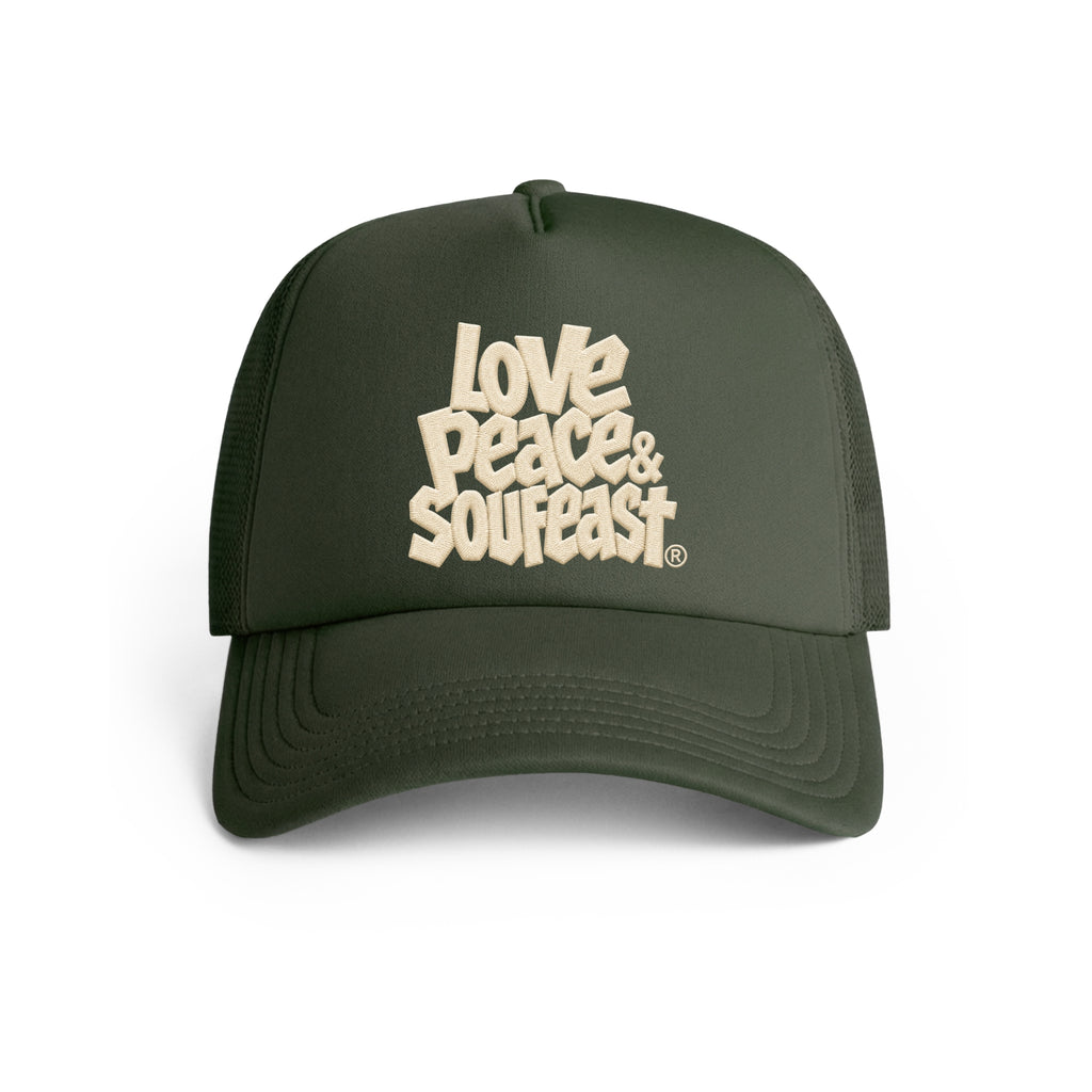 LOVE PEACE & SOUFEAST TRUCKER HAT