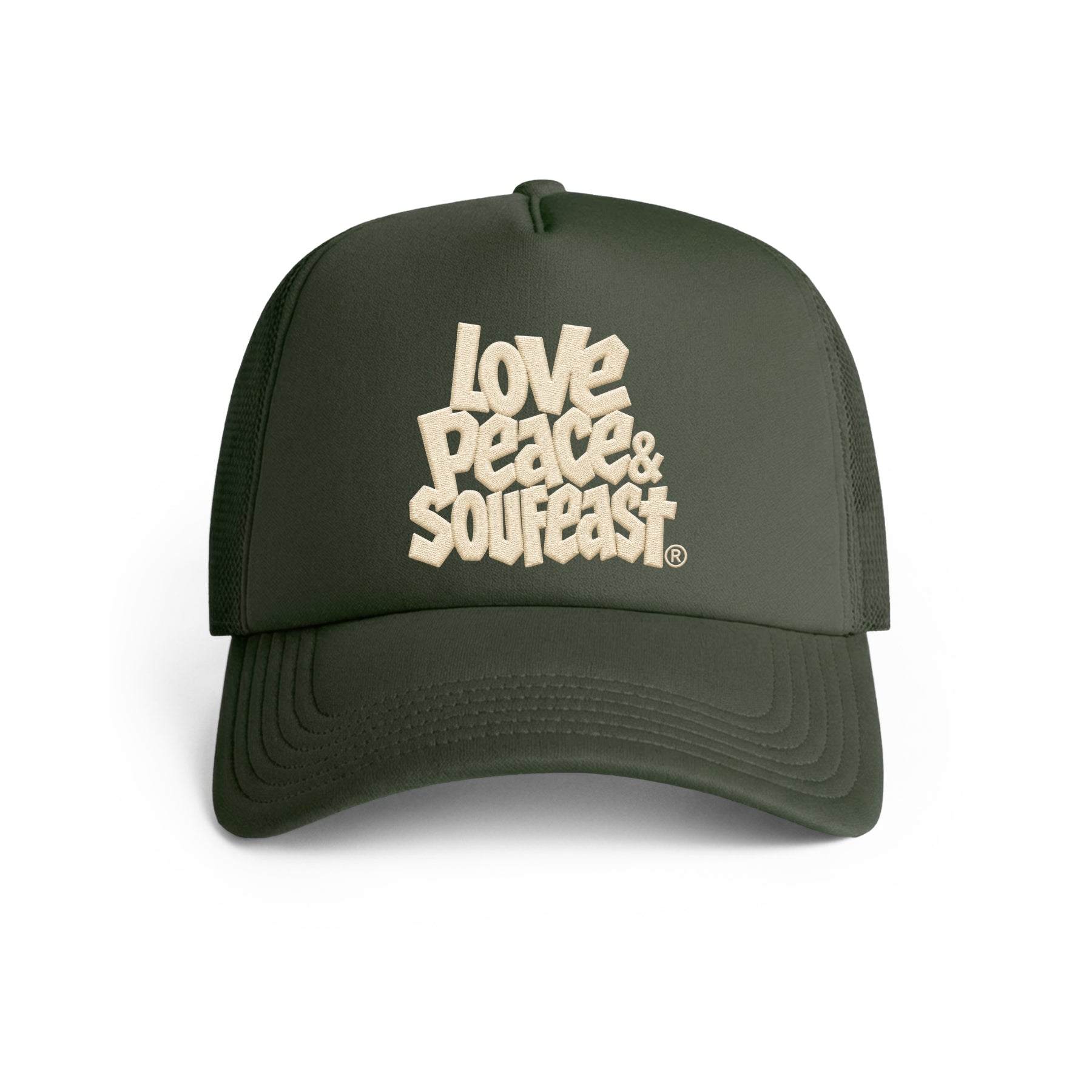 LOVE PEACE & SOUFEAST TRUCKER HAT