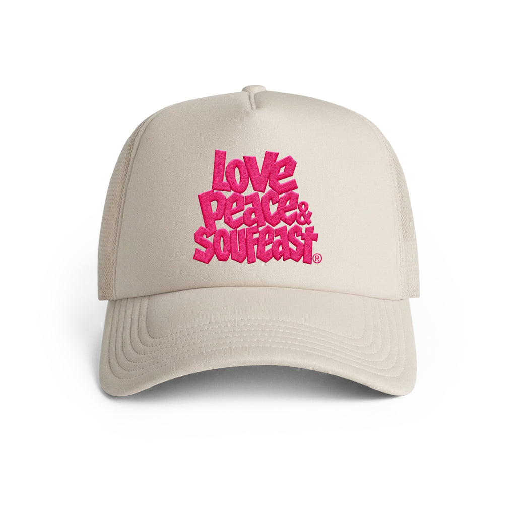 LOVE PEACE & SOUFEAST TRUCKER HAT